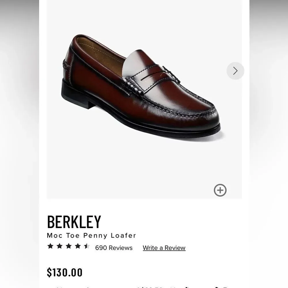 FLORSHEIM BERKLEY MOC TOE PENNY LOAFER - Picture 13 of 13